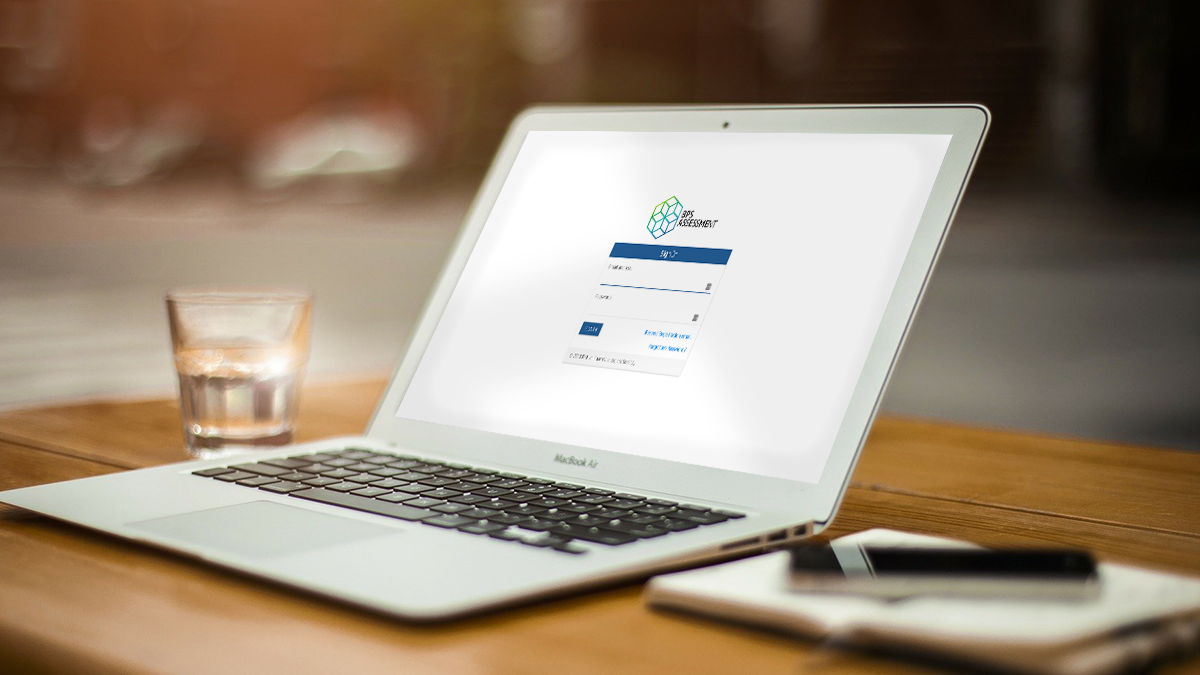 BPSA-login BPS Assessment login page on laptop